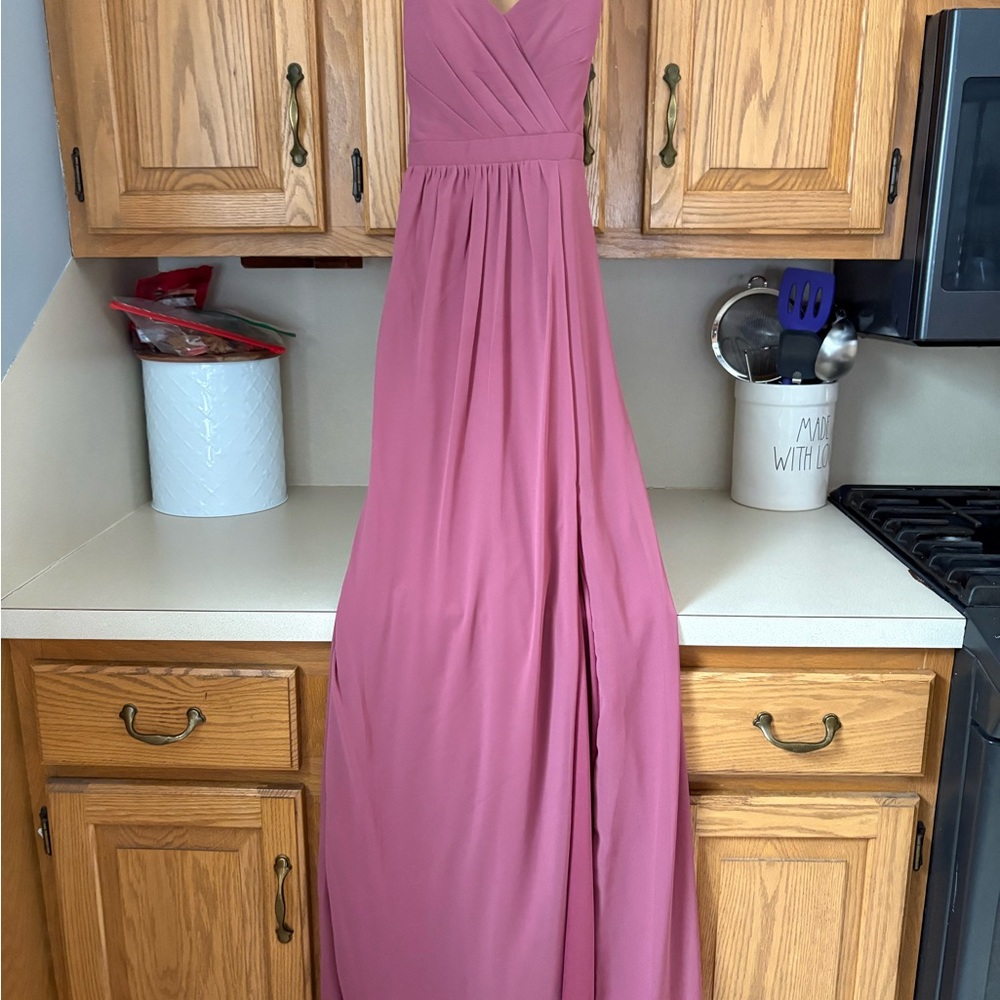 LEVKOFF Rosewood Chiffon Maxi Dress – Size 12 (NWT)